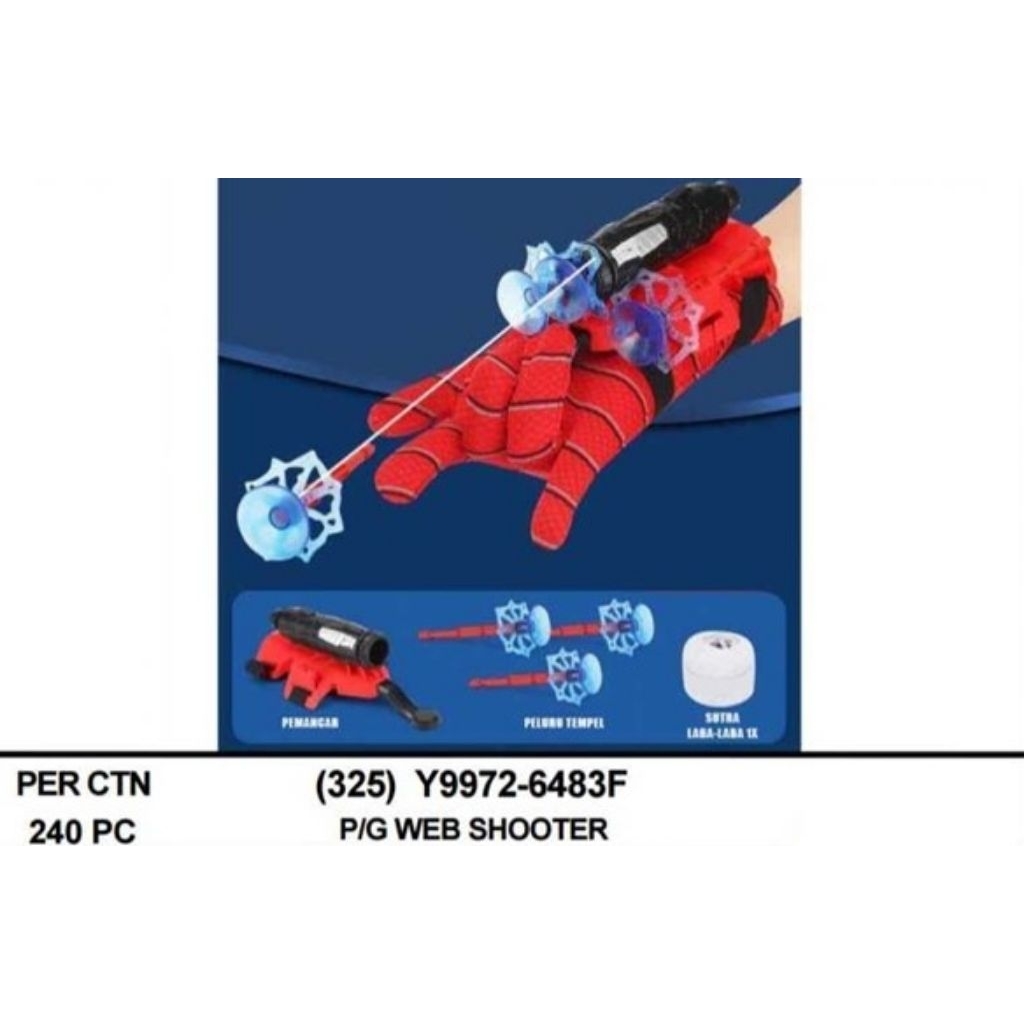 sarung tangan Spiderman tembak mainan anak