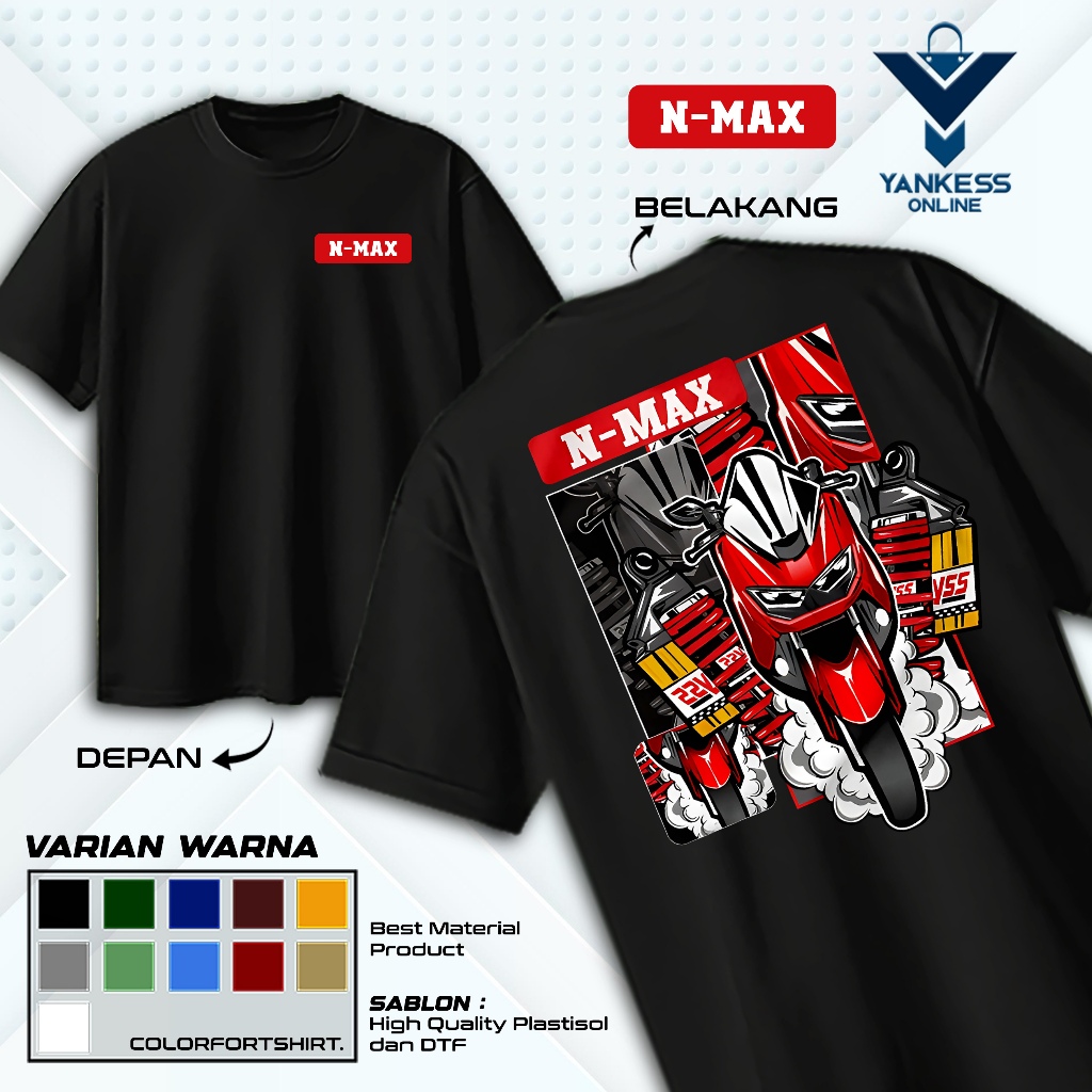 KAOS RACING MOTOR N MAX  - BAJU RACING MOTOR N MAX - FASHION PRIA & WANITA TERBARU