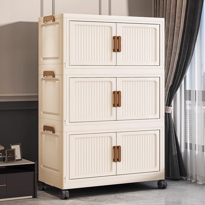 Lemari Plastik Lipat/Lemari Pakaian Serbaguna/Wardrobe Storage/Loker Ekstra Besar