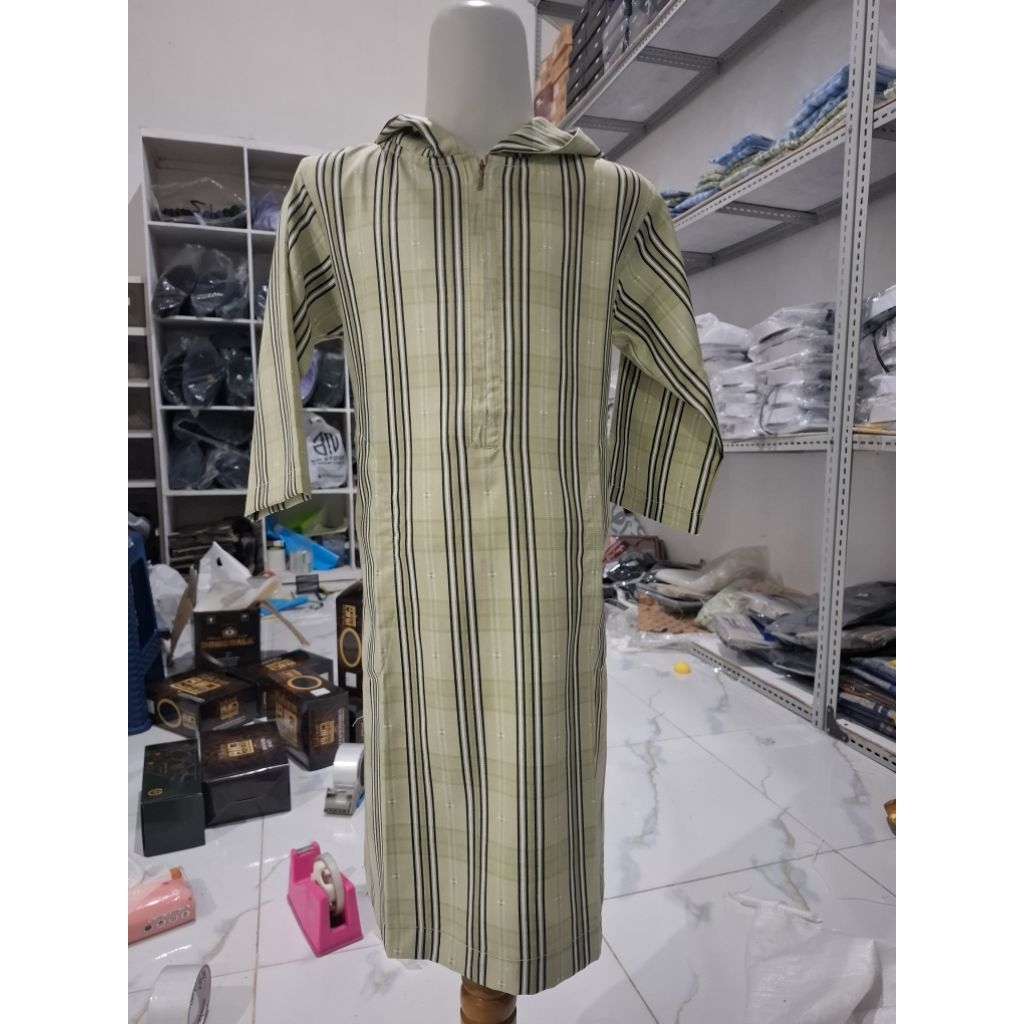 gamis jubah hoodie kekinian (gamis maroko) anak dan dewasa