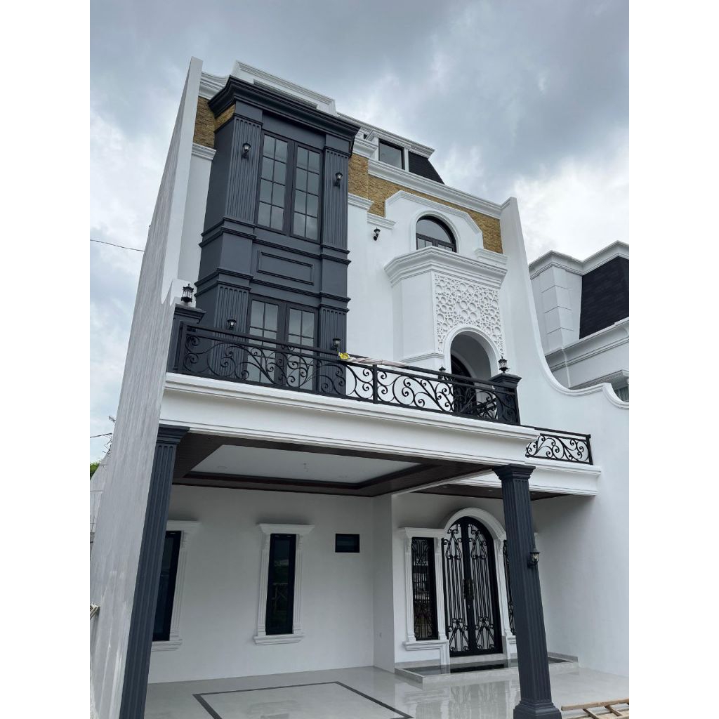 Dinding sekat grc krawangan senayan modern minimalis