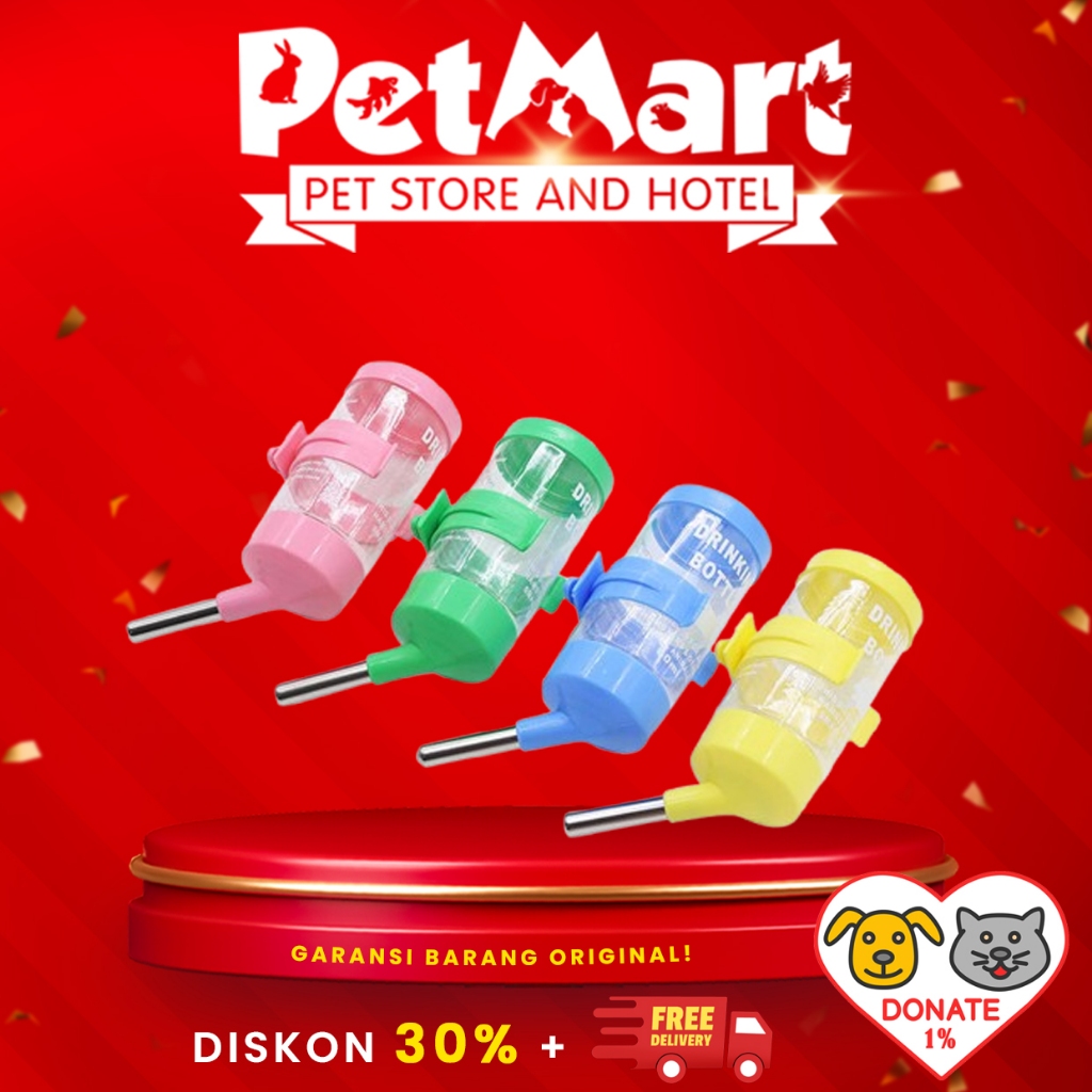 Botol Minum Gantung 80 ML - Tempat Minum Gantung Hamster atau Kelinci