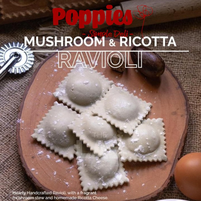 Ravioli Ricotta Mushroom - Ravioli Ricota isi Keju Ricota dan Jamur - The Lab Food Solution - 500gr