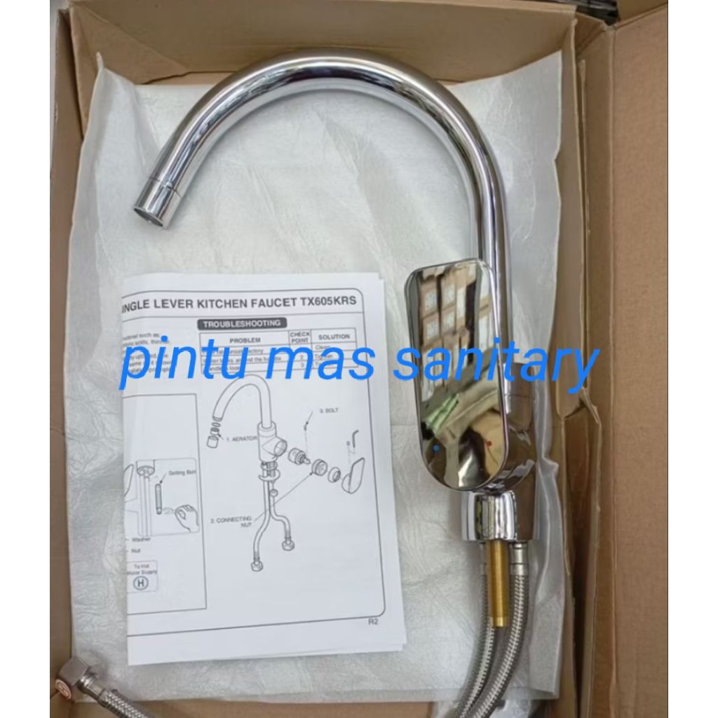 kran air untuk cuci piring instalasi panas dingin merk toto