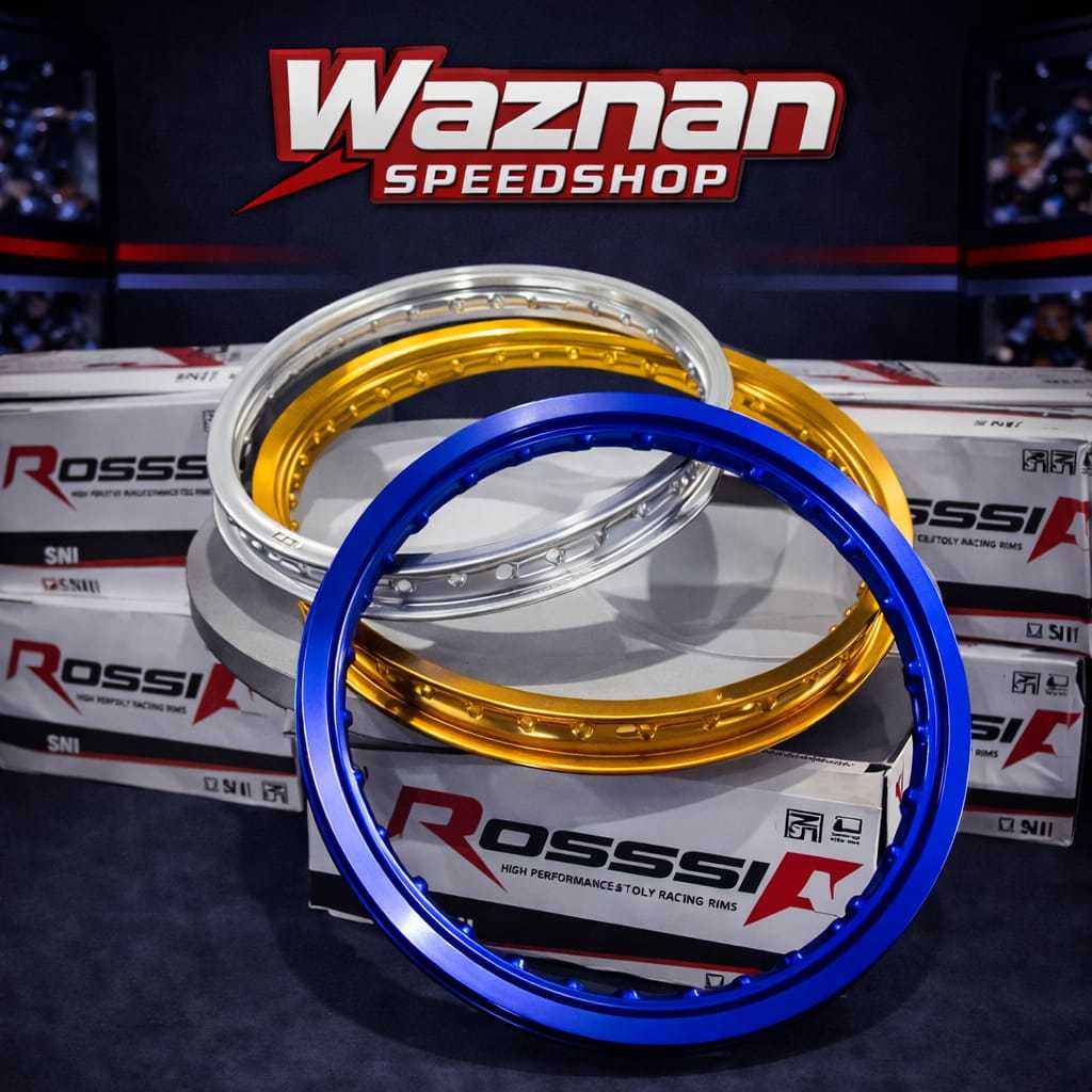 Velg Rossi Ring 17 Silver Racing 140 160 – Velg Motor Racing Alloy CNC Ring17 – Tampilan Racing & Ku