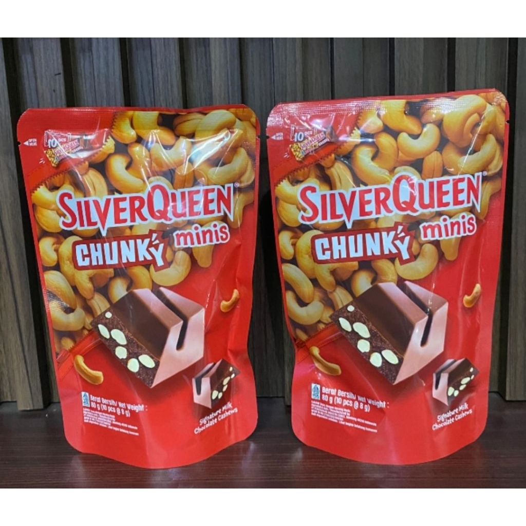 silverqueen chungky minis chocolate bar isi 10