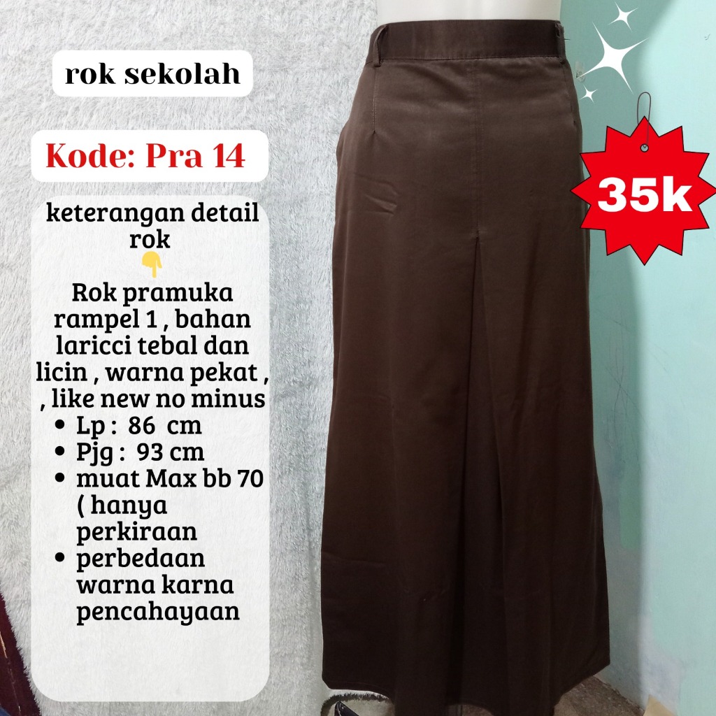 Etalase 2 . Preloved seragam khusus pramuka sd smp sma murah