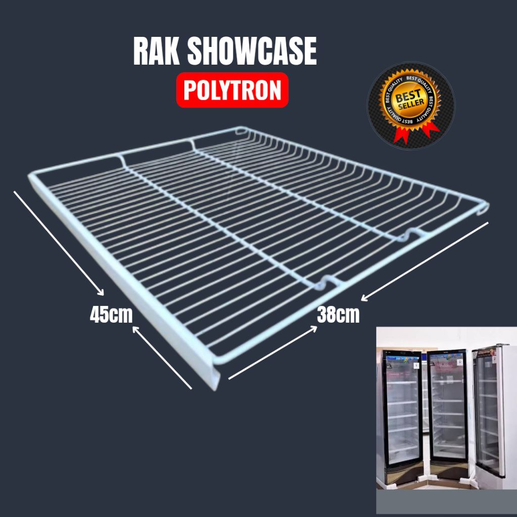 rak showcase polytron / ambalan showcase polytron