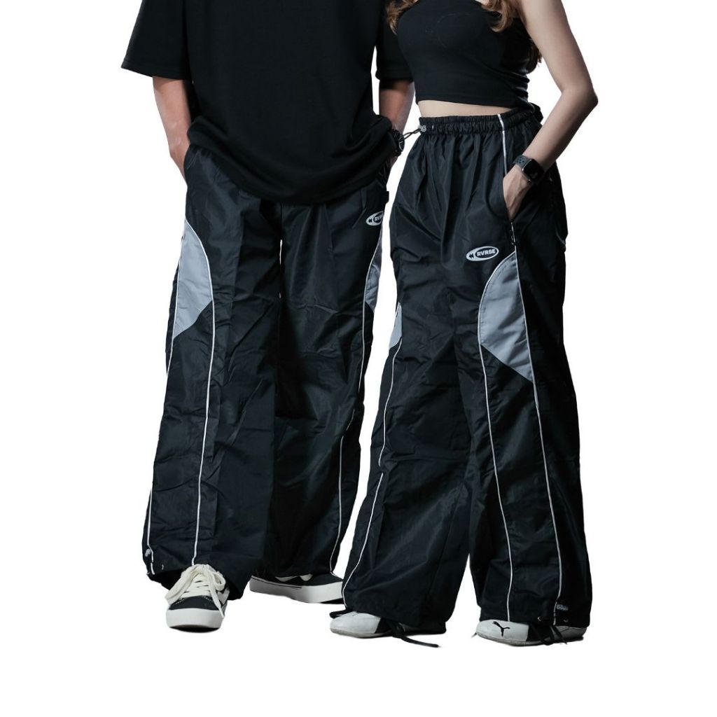 RVRSE - Baggy Pants Impact | Baggy Track Pants | Parasut | Pria & Wanita Y2K Skena Style