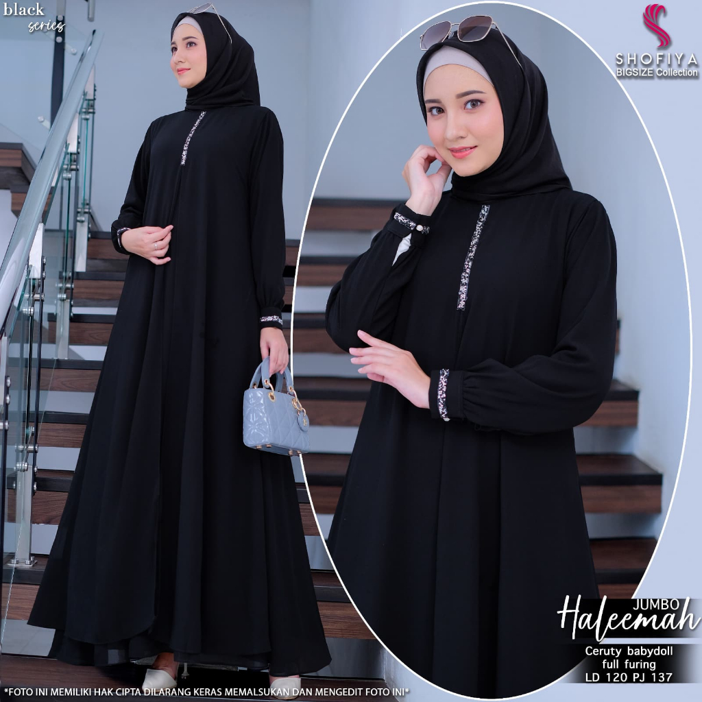 DRESS MAXY HALEEMAH JUMBO LD 120 BY SHOFIYA