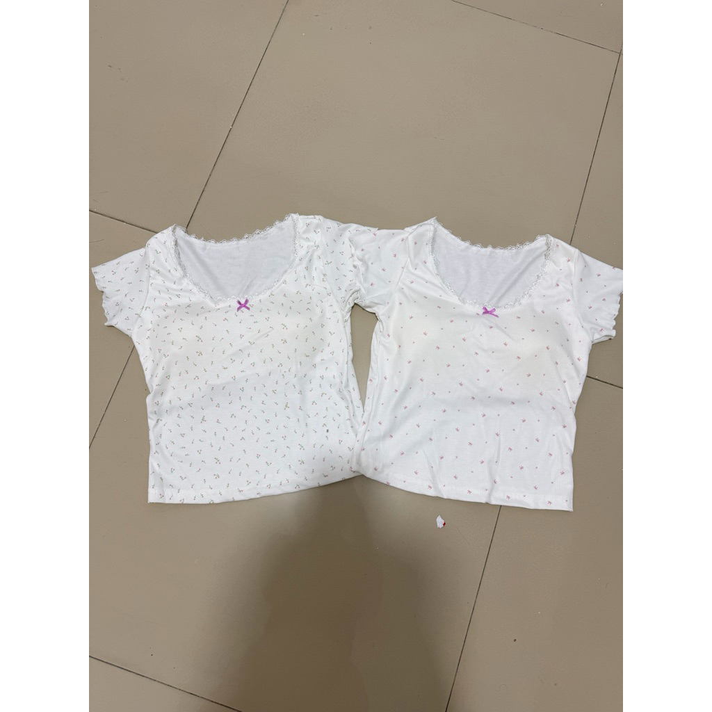 READY STOCK CUP BRA TOP | KAOS BUNGA CUP