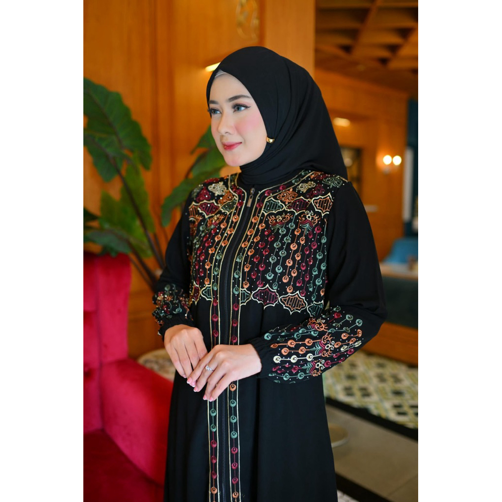 BAJU ABAYA TURKI HITAM BORDIR terlaris