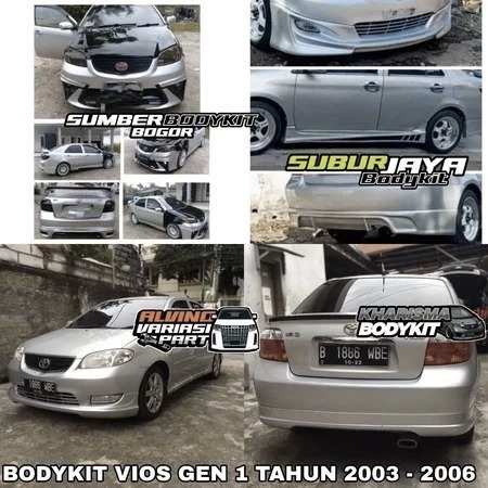 BODYKIT VIOS GEN 1 TAHUN 2003 - 2006 SEMUA MODEL BODYKIT TOYOTA VIOS GEN 1 MODEL TOMS YARIS HEYKERS