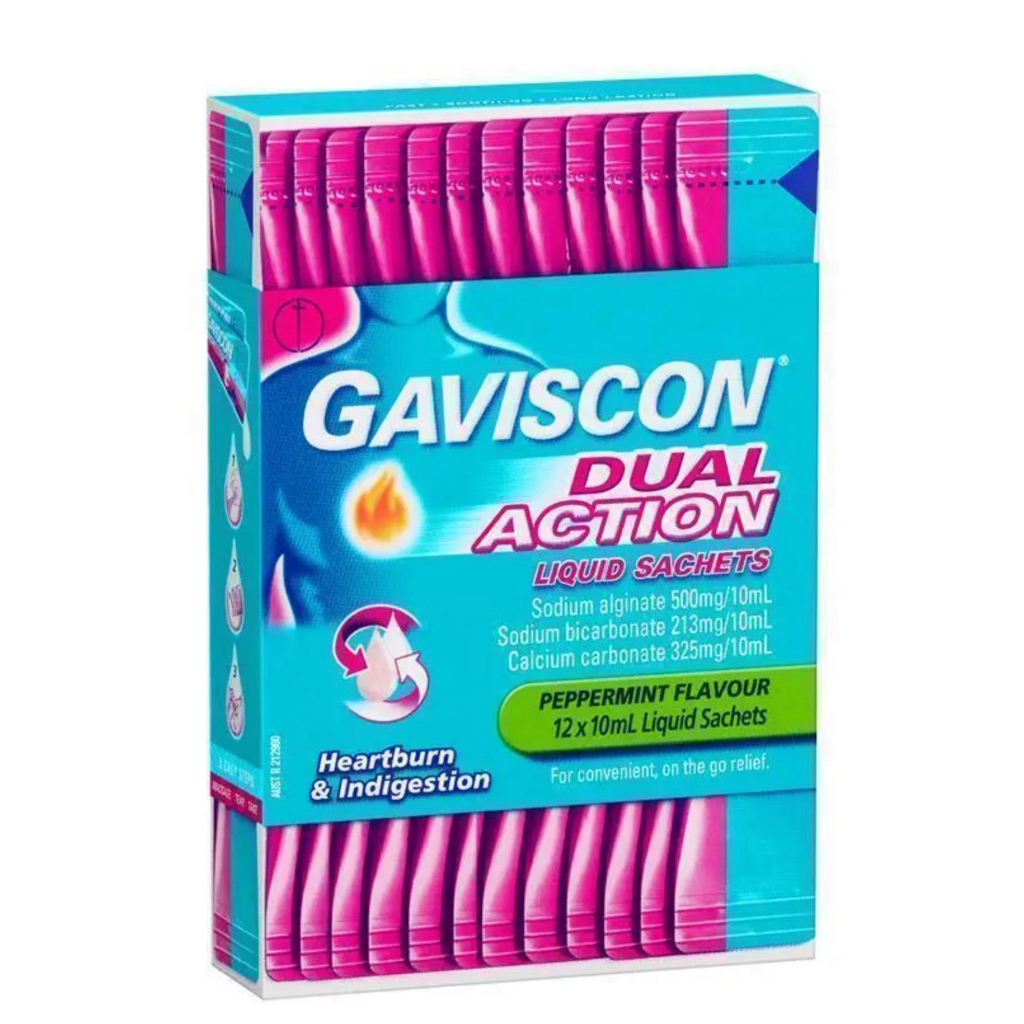 Gaviscon Dual Action Cair Rasa Peppermint Isi 12PACK