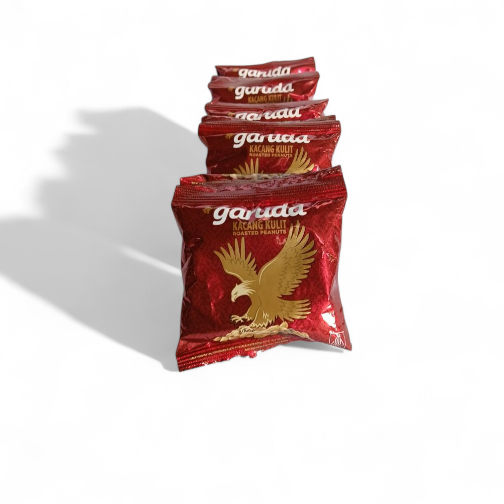 Makanan Ringan Kacang Garing Cap Garuda Renceng