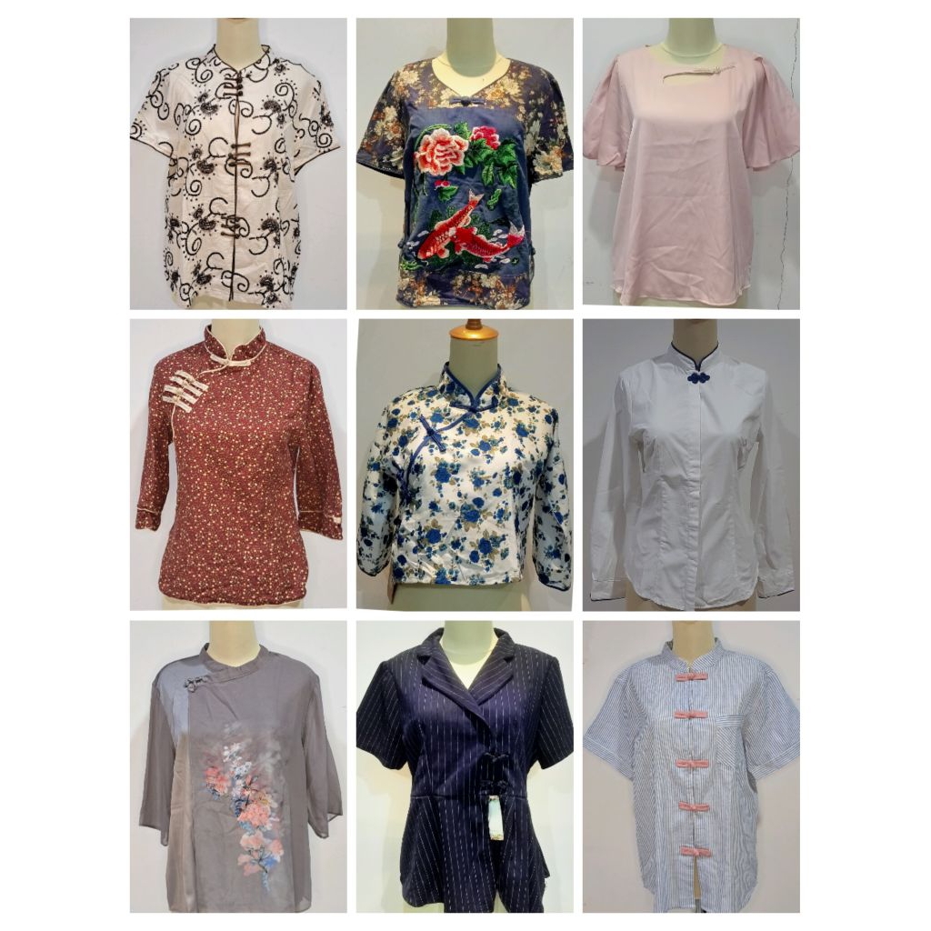 561-581 qipao cheongsam chinese china blouse baju atasan top kemeja wanita cewek perempuan kawaii ca