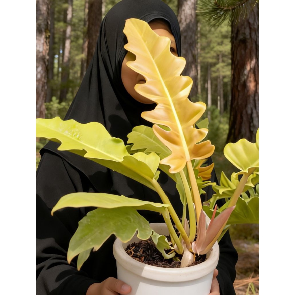 Philodendron ring of fire / philo gergaji golden