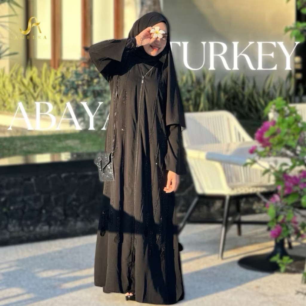ABAYA HITAM SYAHLA BY AMEERA GALERY ORIGINAL