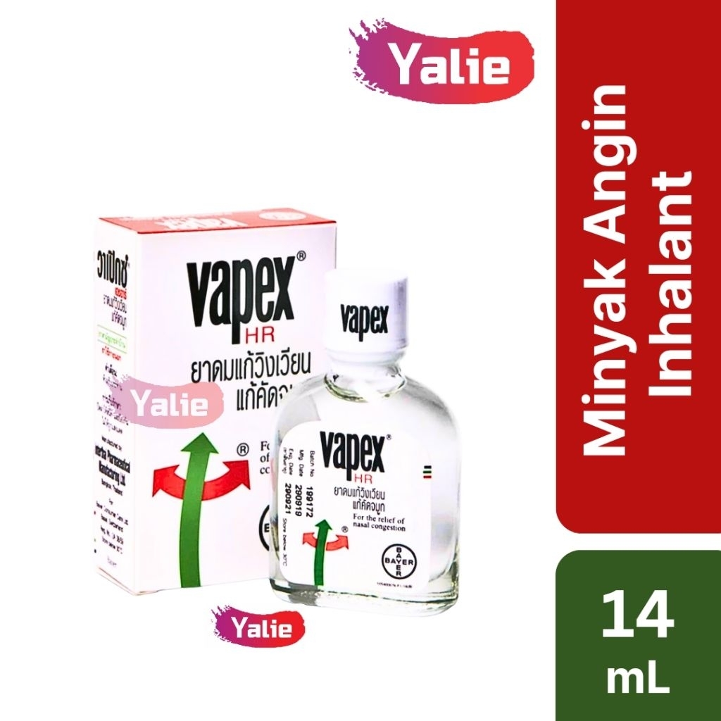 VAPEX Thailand 14ml Minyak Angin Inhalant Obat Sinus Flu Hidung Tersumbat