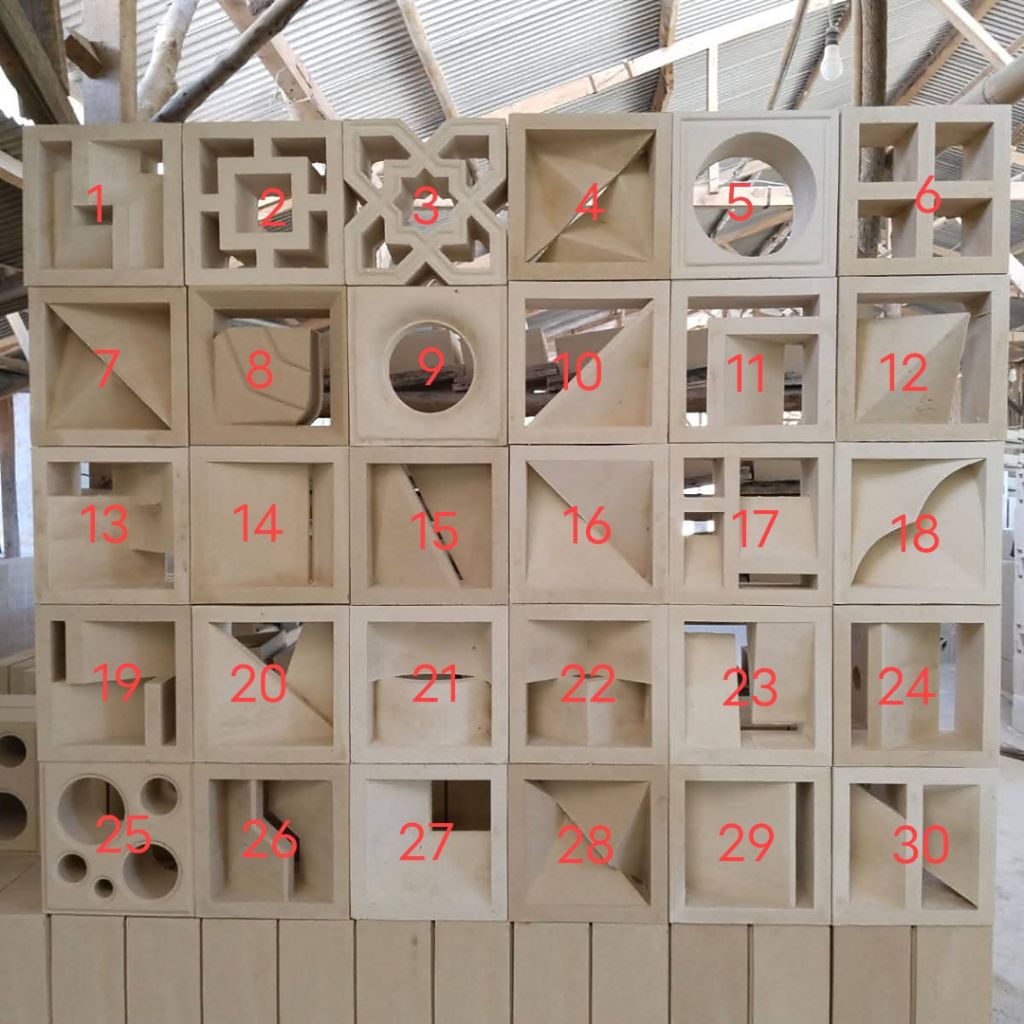 Roster beton / Roster beton minimalis / Roster putih