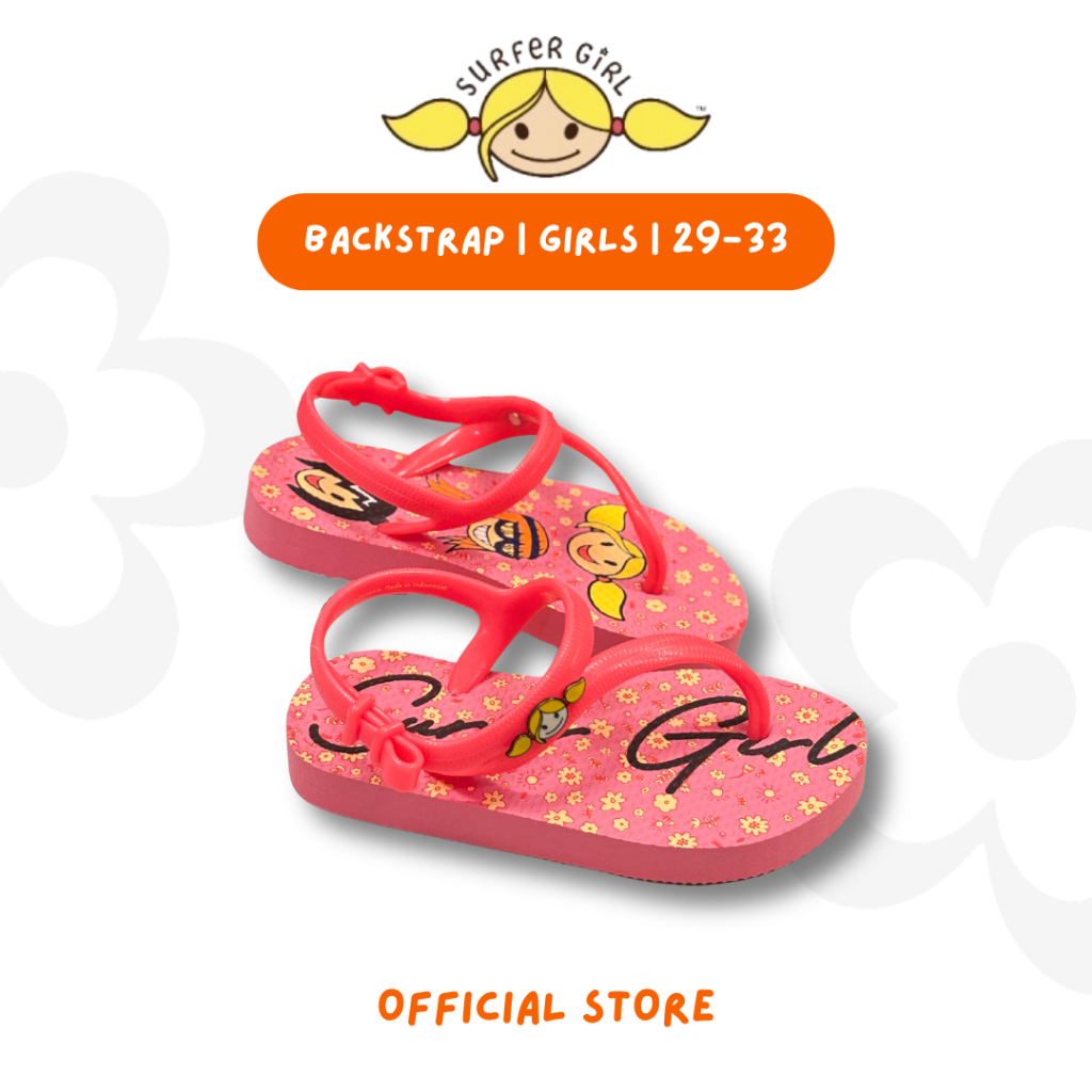 Surfer Girl Summer Team Backstrap Girl Sandal 261GFSN001PNK | Sandal Anak Lucu | Sandal Anak | Sanda