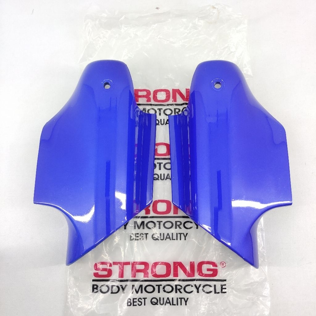 STRONG Cover tutup selebor sepakbor Kupingan Depan BIRU Suzuki Satria 2 tak 2tak Kanan dan KIRI 1 SE