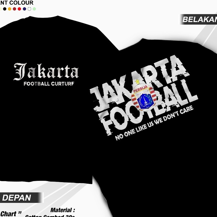 Kaos Persija Jakarta "Jakarta Football Culture" - Kaos Supporter Persija/Jack Mania/Kaos distro pers