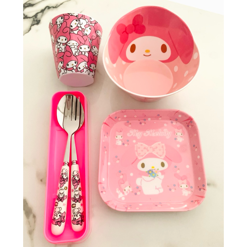 paket 4in1 mangkok melamine melamin karakter import mangkuk mickey hk spiderman frozen disney melody