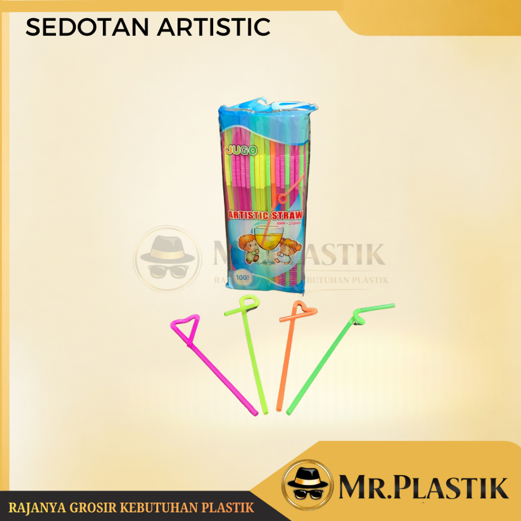 Sedotan Plastik Punky / Spiral / Ulir Isi 50pcs
