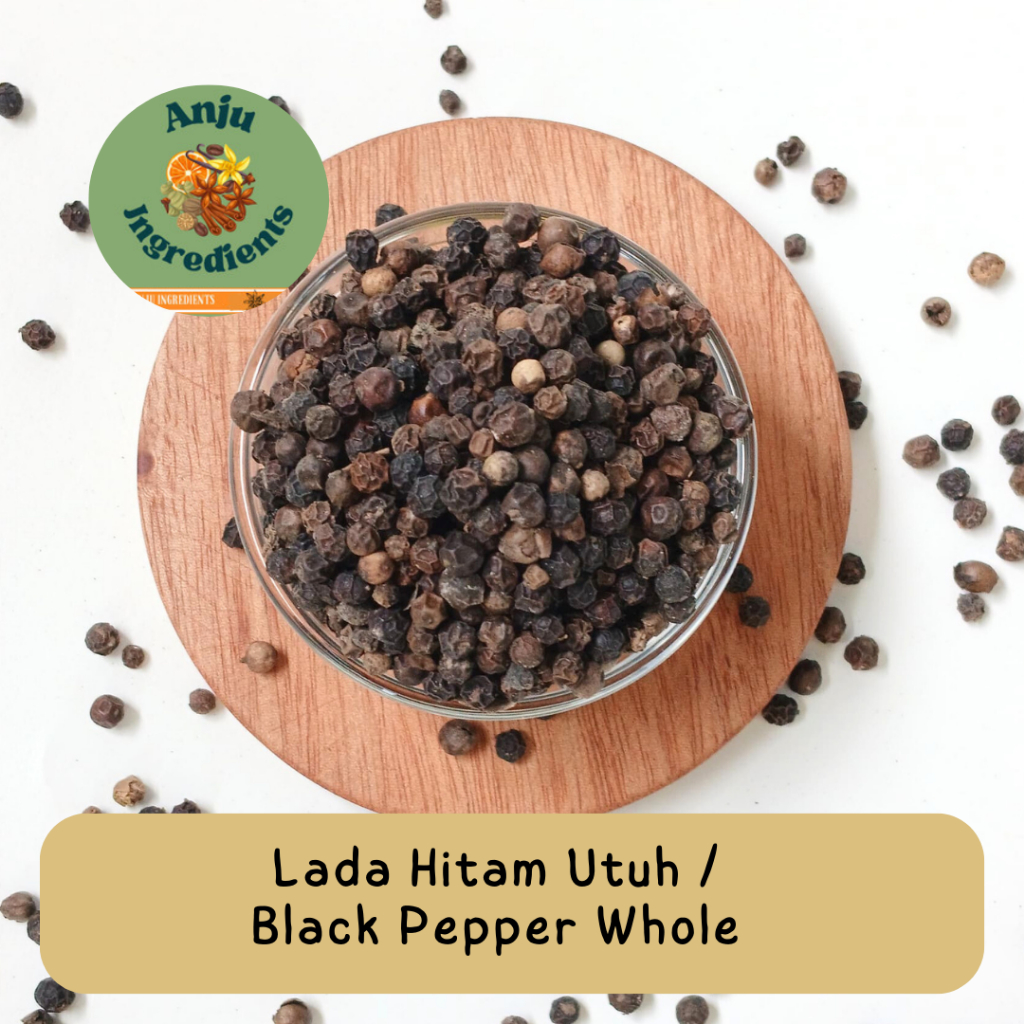 Lada Hitam Utuh 1kg / Merica Biji / Black Pepper Whole / Merica Hitam