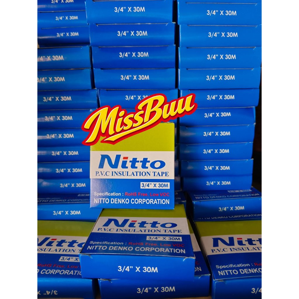 Solasi Kabel / /Solasi Listrik // Solasi Nitto // Isolasi Kabel Listrik Hitam Nitto Hitam 3/4 x 30 M