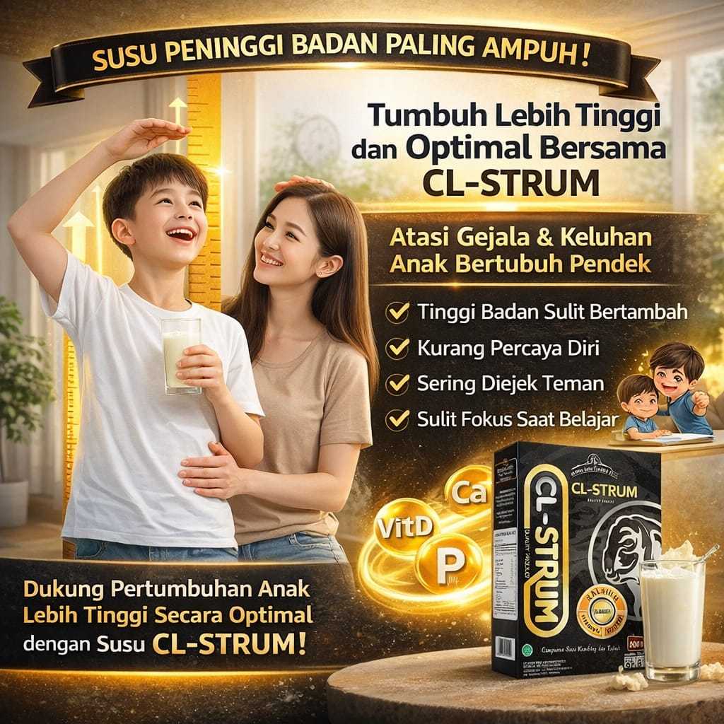 CL-Strum Susu Peninggi Badan Paling Ampuh Tumbuh Lebih Tinggi Dan Optimal