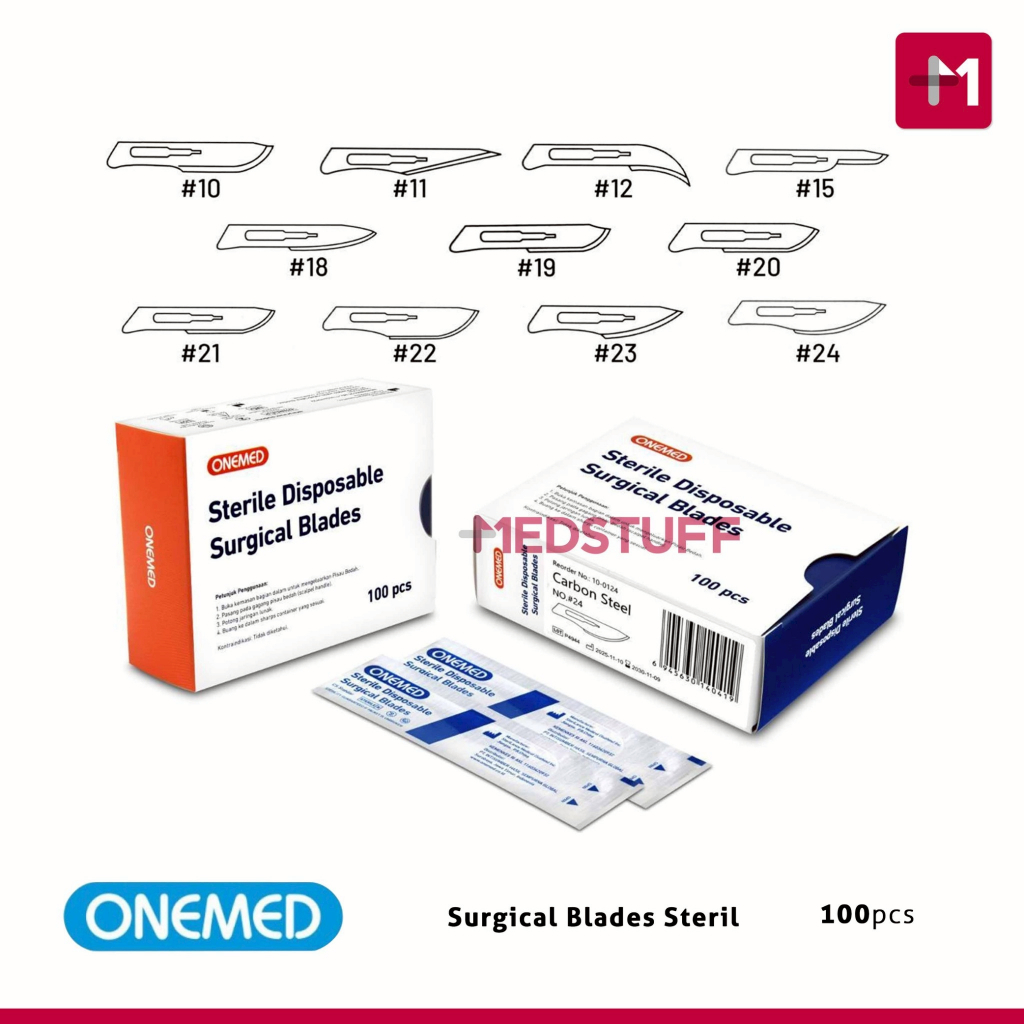 Surgical Blade Onemed isi 100s Bisturi Pisau Bedah Onemed Pisau Operasi