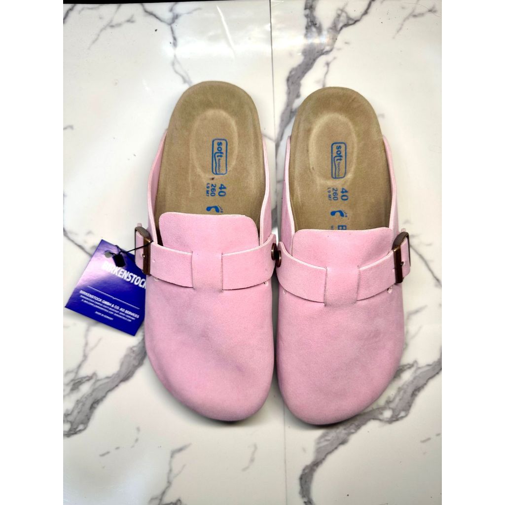 Sandal Birkenstock Boston Pink Suede Pria Wanita – Nyaman, Stylish, Ready Ukuran Lengkap