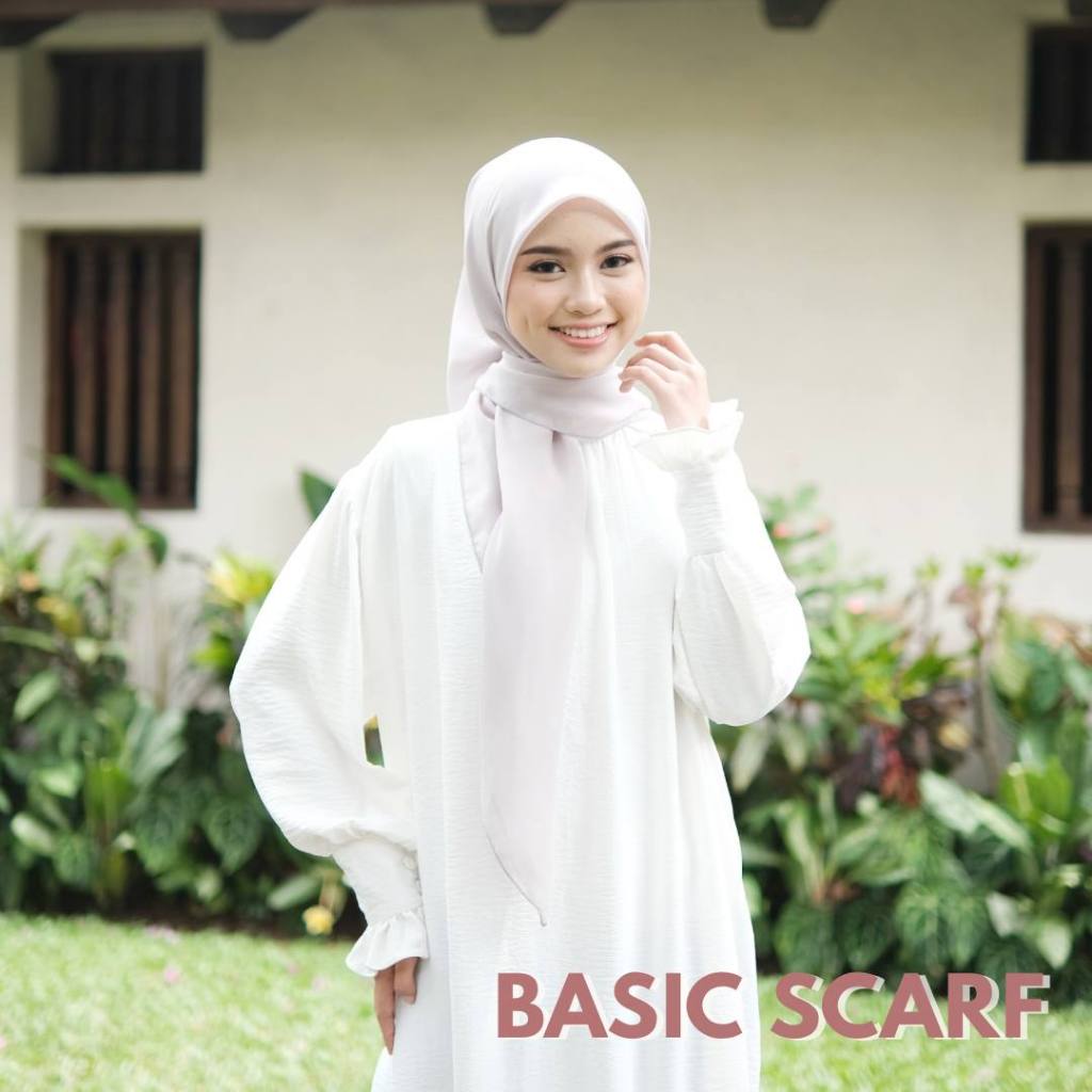 Hijab Basic Scarf Polos Segiempat Ukuran 110x110 cm | Polycotton Premium 130 Warna