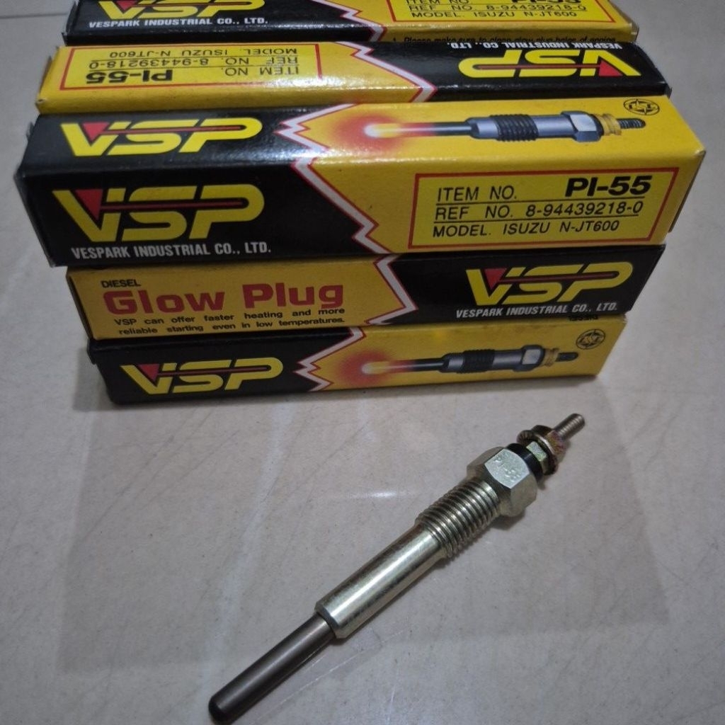 10Pcs GLOW PLUG /BUSI PEMANAS ISUZU KBD26 /GEMINI-GT /V5-detik VSP /PI-55