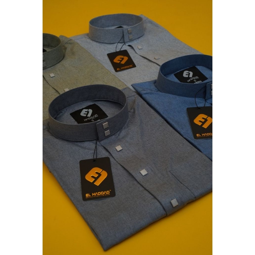 [ Koko Melayu Premium El Haddad ] Baju Koko Muslim Pria Lebaran Habib Habiaib Kerah Saudi Terbaru