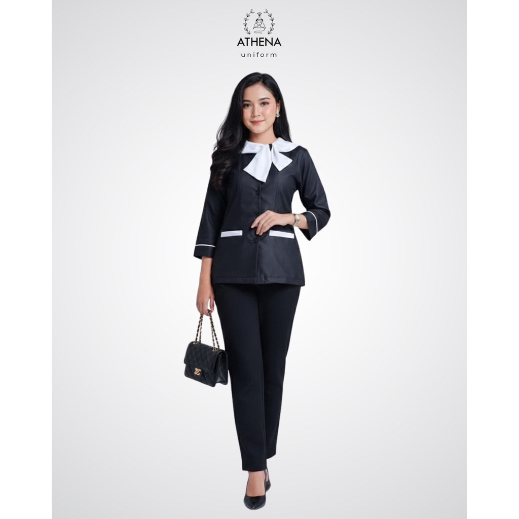 Atasan Baju Seragam Suster/Seragam nanny/ SERAGAM ART/ SERAGAM KLINIK/ SERAGAM RUMAH SAKIT/ SERAGAM 