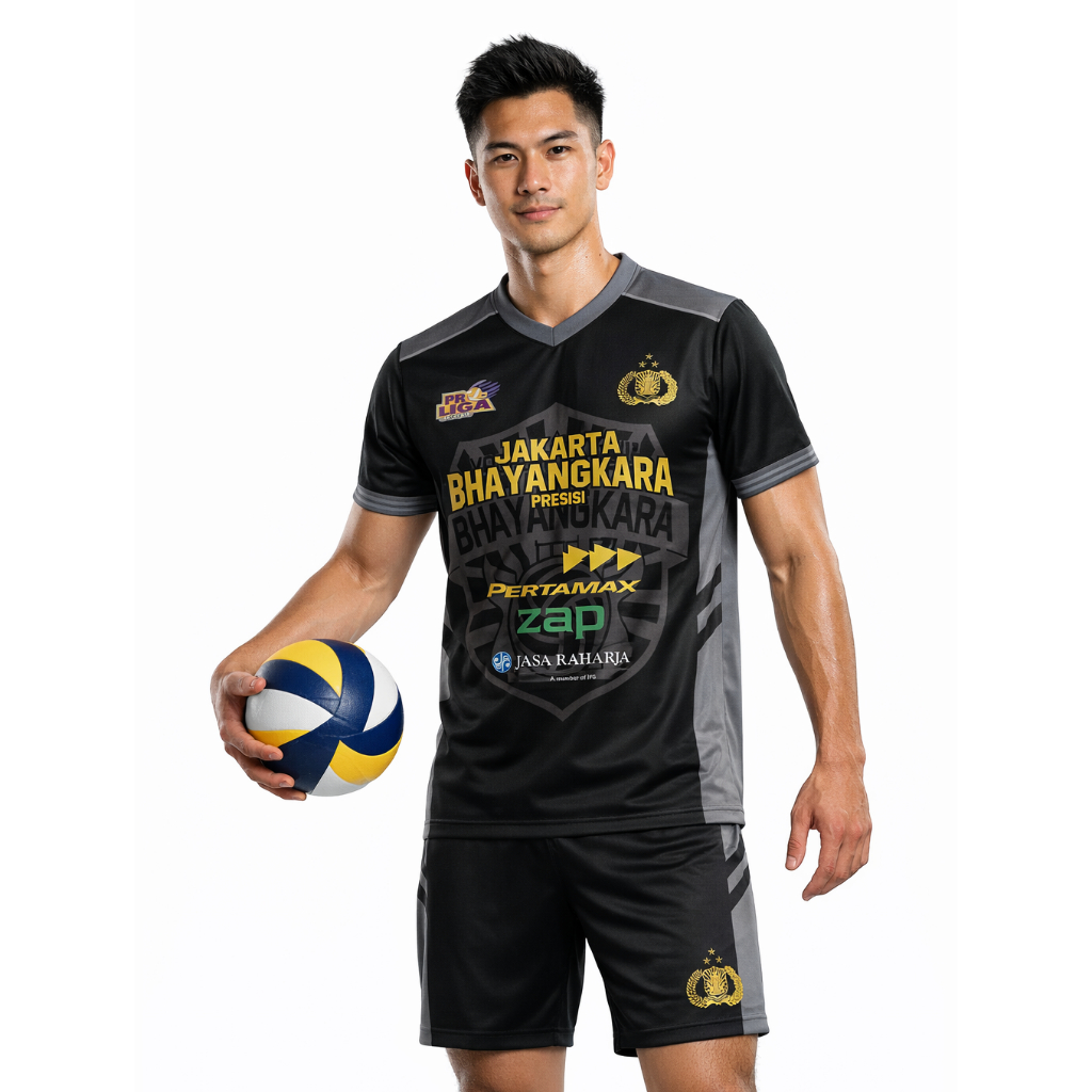 Kaos Jersey Voli Jakarta Bhayangkara Presisi Proliga Pria 2026 / Setelan Voli Dry Fit