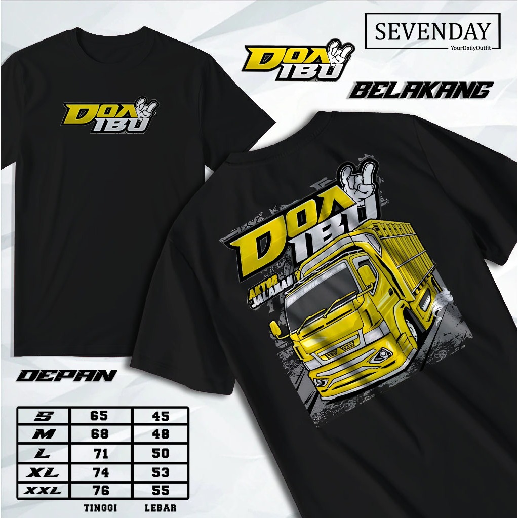 T-shirt Kaos Doa ibu - T-shirt Kaos Baju Kaos Truk Ragasa Mania aktor jalanan_atasan sablon dewasa