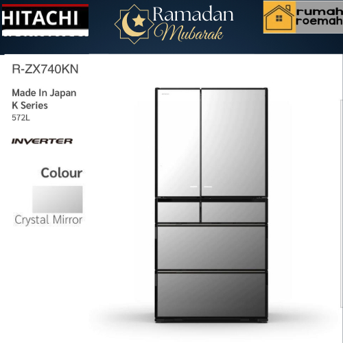 Kulkas HITACHI RZX740KN X MIRROR MADE IN JAPAN R-ZX740KN X