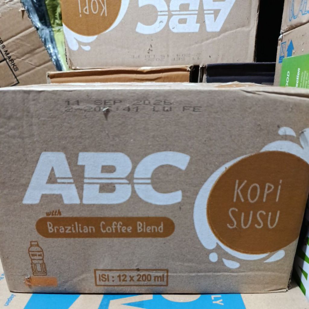 Kopi Susu ABC Botol 1 Dus Isi 12 x 200ml