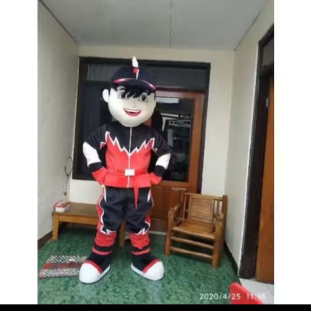 kostum badut boboiboy api merah