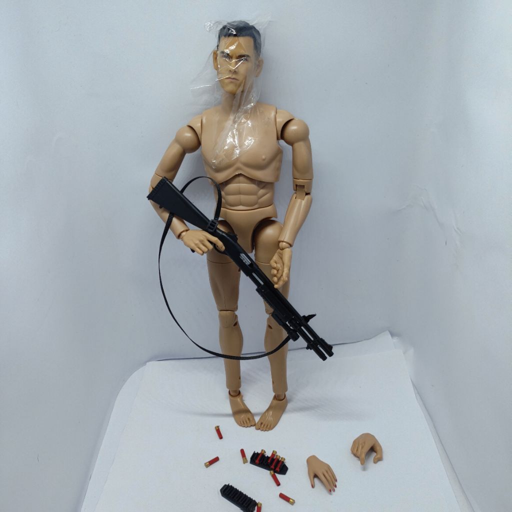 skala 1/6 miniatur Benellli M1 John wick set mainan toys figure kitbash plastik panjang 16 cm