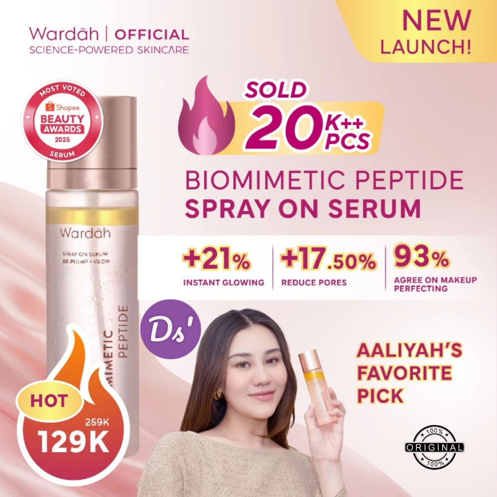 WARDAH Serum Spray - Instant Glowing First Spray Serum - Spray On Serum 105 ml - Kulit lebih glowing