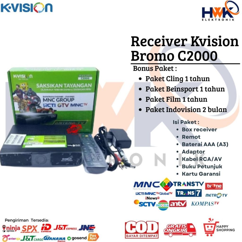 RECEIVER KVISION / RECEIVER KVISION TERBARU / FREE BEINSPORT 1 TAHUN