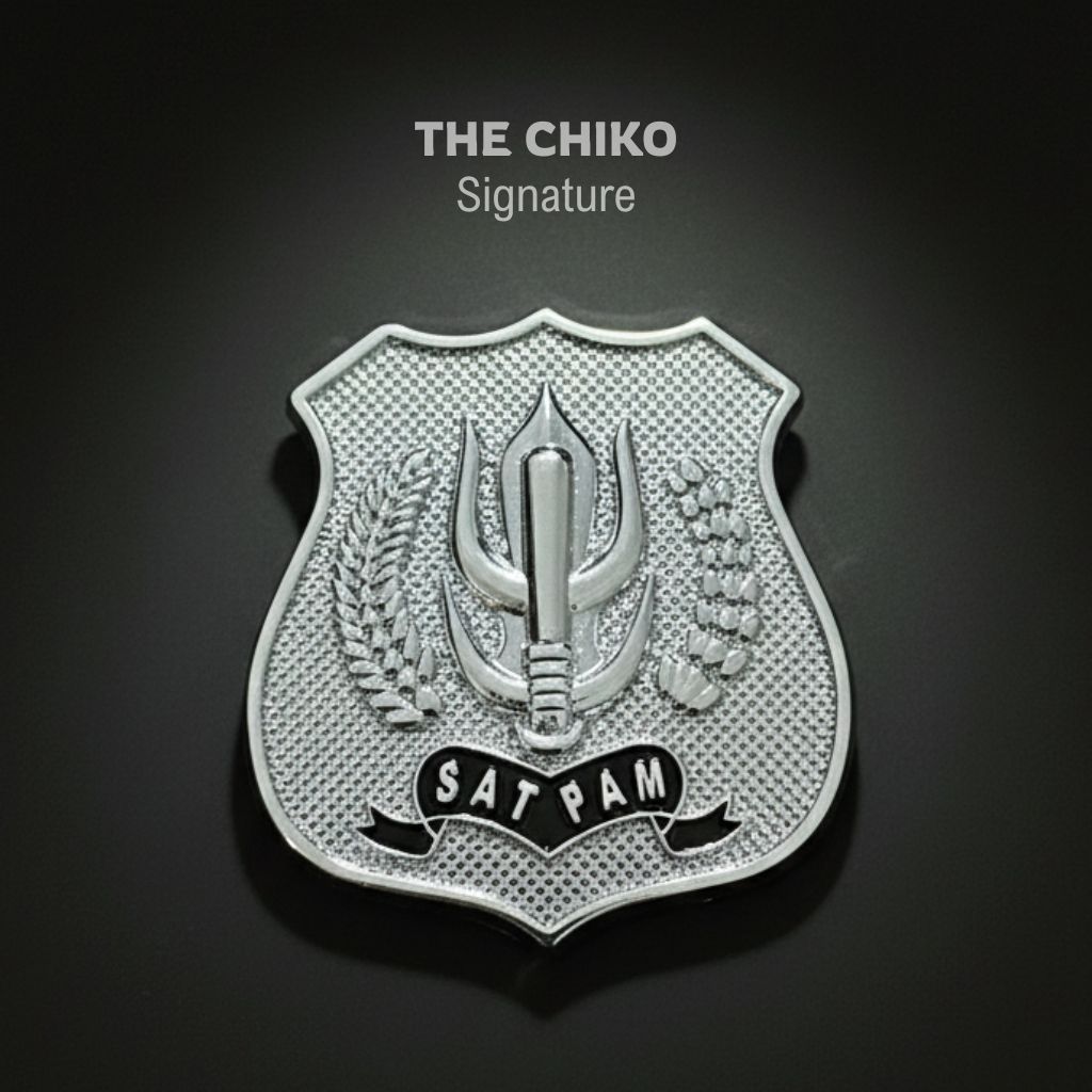 Lencana Kewenangan Satpam Pin Atribut Perlengkapan Security Material Anti Karat