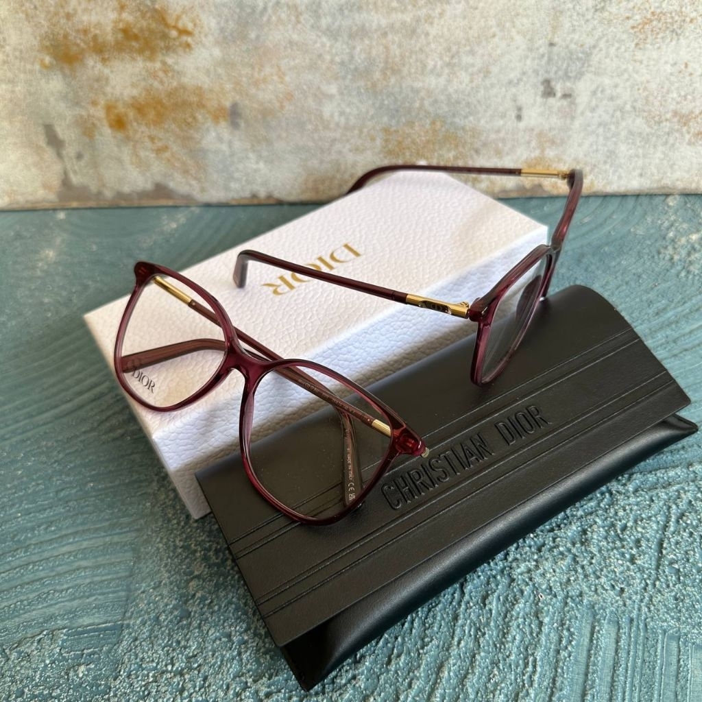 Dior Mini CD Burgundy Eyeglasses