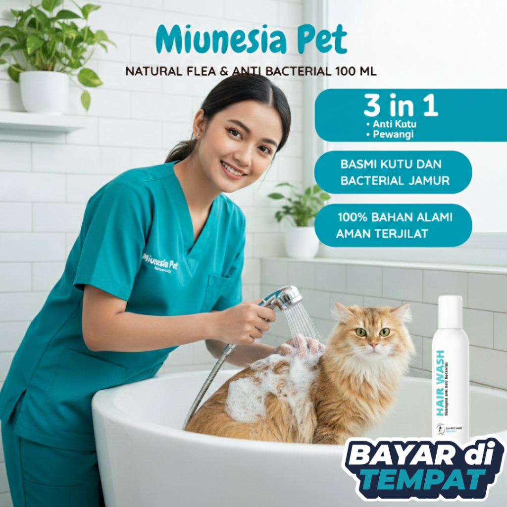 Sampo Kucing Anti Kutu dan Jamur Paling Ampuh Obat Jamur Kucing Scabies Ringworm & Kutu Anabul 100ml