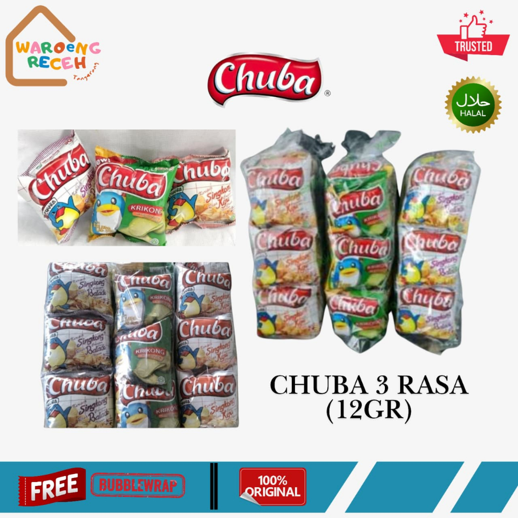 Chuba Keripik Singkong Sambal Balado Ijo Keju 1 Pack isi 20 Pcs @12gr